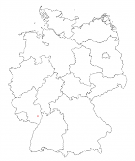 schwarz-weiß Karte von Deutschland