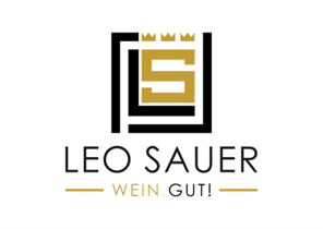 Logo schwarz gold mit Schrift LEO SAUER WEINGUT!